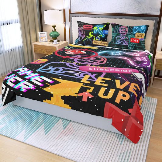 Gaming Three Piece Duvet Cover Set